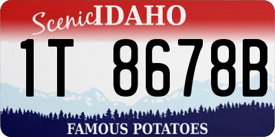 ID license plate 1T8678B