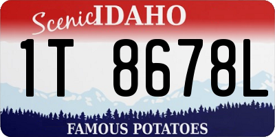ID license plate 1T8678L