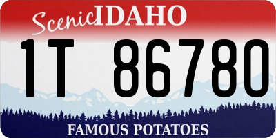 ID license plate 1T8678O