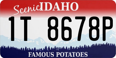 ID license plate 1T8678P