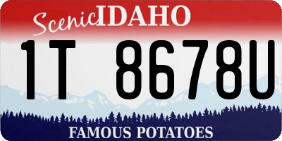 ID license plate 1T8678U