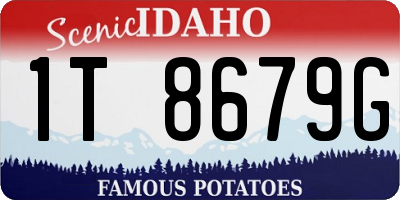 ID license plate 1T8679G