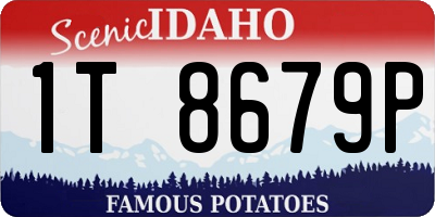 ID license plate 1T8679P
