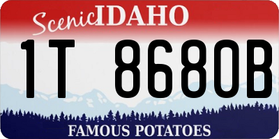 ID license plate 1T8680B