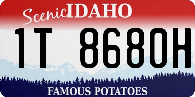 ID license plate 1T8680H