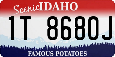 ID license plate 1T8680J