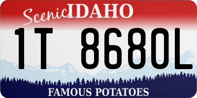 ID license plate 1T8680L