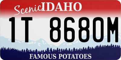 ID license plate 1T8680M