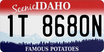 ID license plate 1T8680N