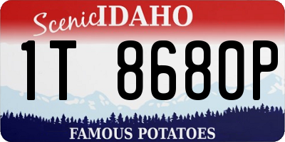 ID license plate 1T8680P