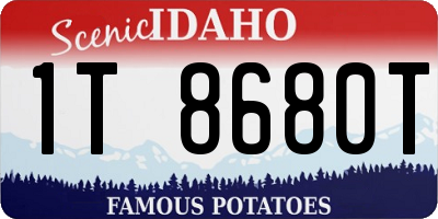 ID license plate 1T8680T