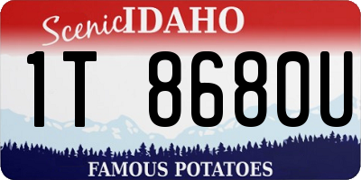 ID license plate 1T8680U