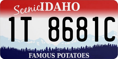 ID license plate 1T8681C