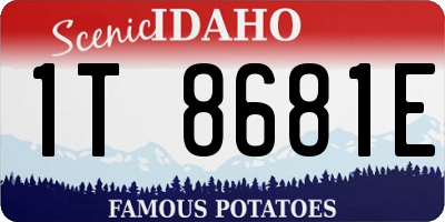 ID license plate 1T8681E