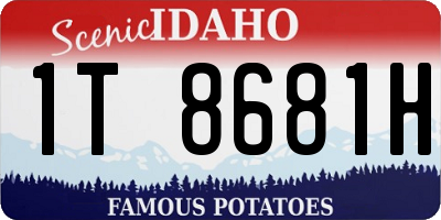 ID license plate 1T8681H
