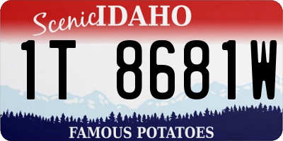ID license plate 1T8681W