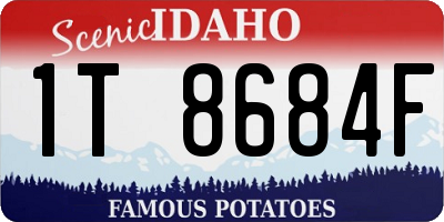 ID license plate 1T8684F