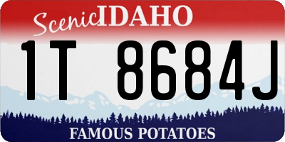 ID license plate 1T8684J
