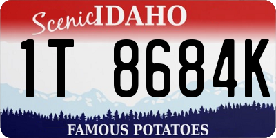 ID license plate 1T8684K