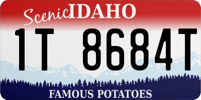 ID license plate 1T8684T