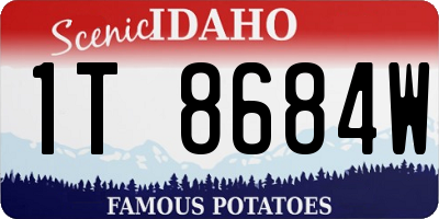 ID license plate 1T8684W