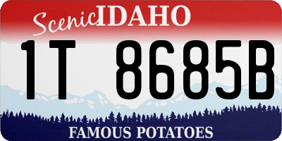 ID license plate 1T8685B