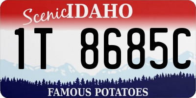 ID license plate 1T8685C
