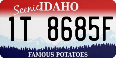 ID license plate 1T8685F
