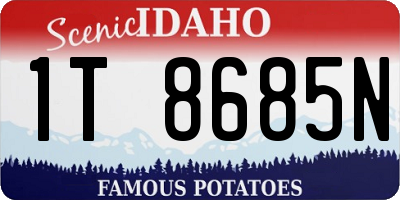 ID license plate 1T8685N