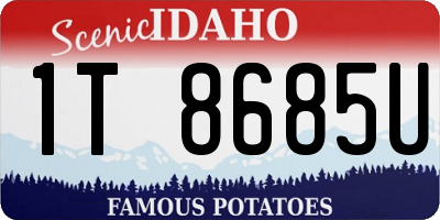 ID license plate 1T8685U
