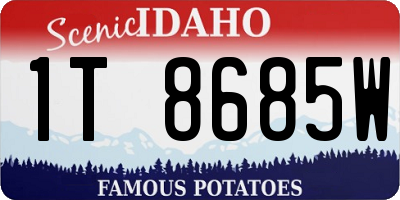ID license plate 1T8685W