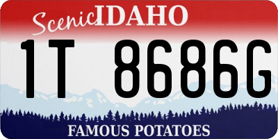 ID license plate 1T8686G