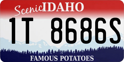 ID license plate 1T8686S