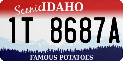 ID license plate 1T8687A