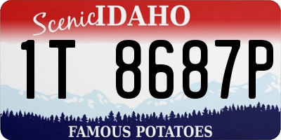 ID license plate 1T8687P