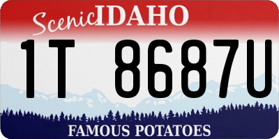 ID license plate 1T8687U