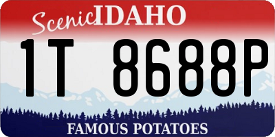 ID license plate 1T8688P