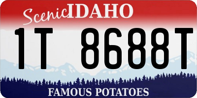 ID license plate 1T8688T
