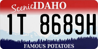 ID license plate 1T8689H