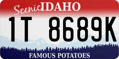 ID license plate 1T8689K
