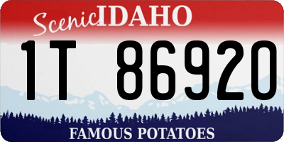 ID license plate 1T8692O