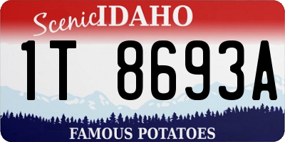 ID license plate 1T8693A