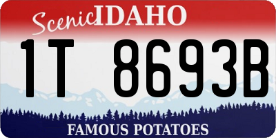 ID license plate 1T8693B