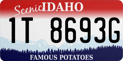 ID license plate 1T8693G