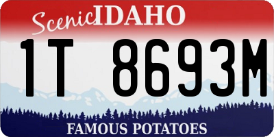 ID license plate 1T8693M