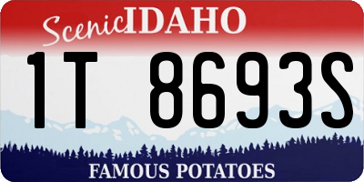 ID license plate 1T8693S