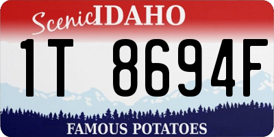 ID license plate 1T8694F