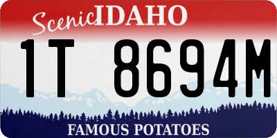 ID license plate 1T8694M