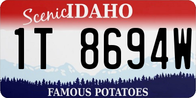 ID license plate 1T8694W