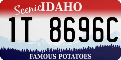 ID license plate 1T8696C